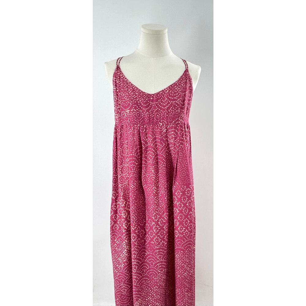 Anthropologie Saturday Sunday Pink Sleeveless Dress Sundress Flowy Maxi Beach L